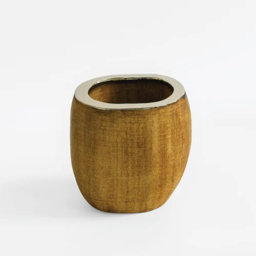 Mate Galleta de Madera Algarrobo con Virola lisa de alpaca