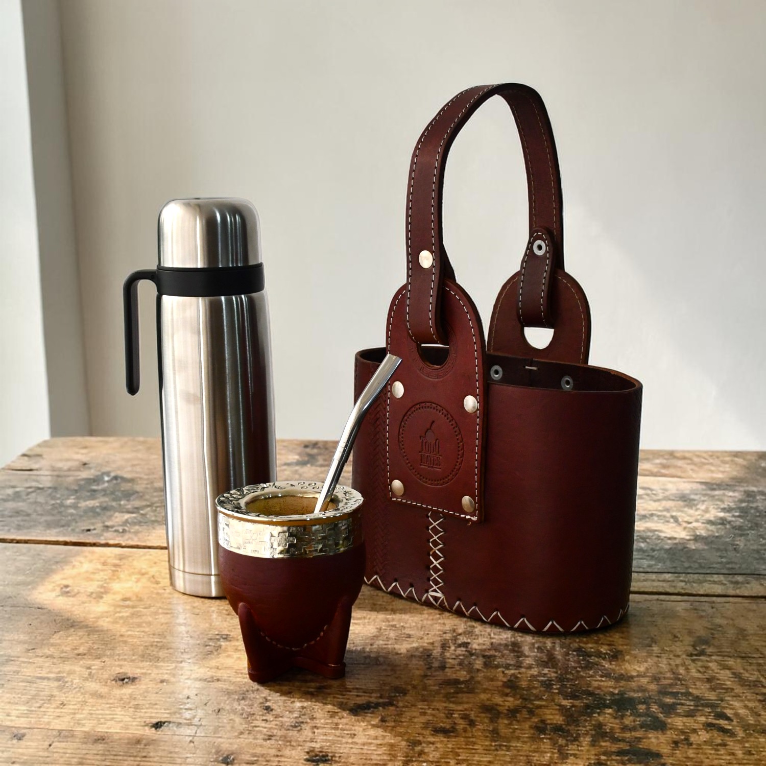 Kit Matero Completo 2: Mate Imperial + Bombilla + Termo + Matera - Imagen 6
