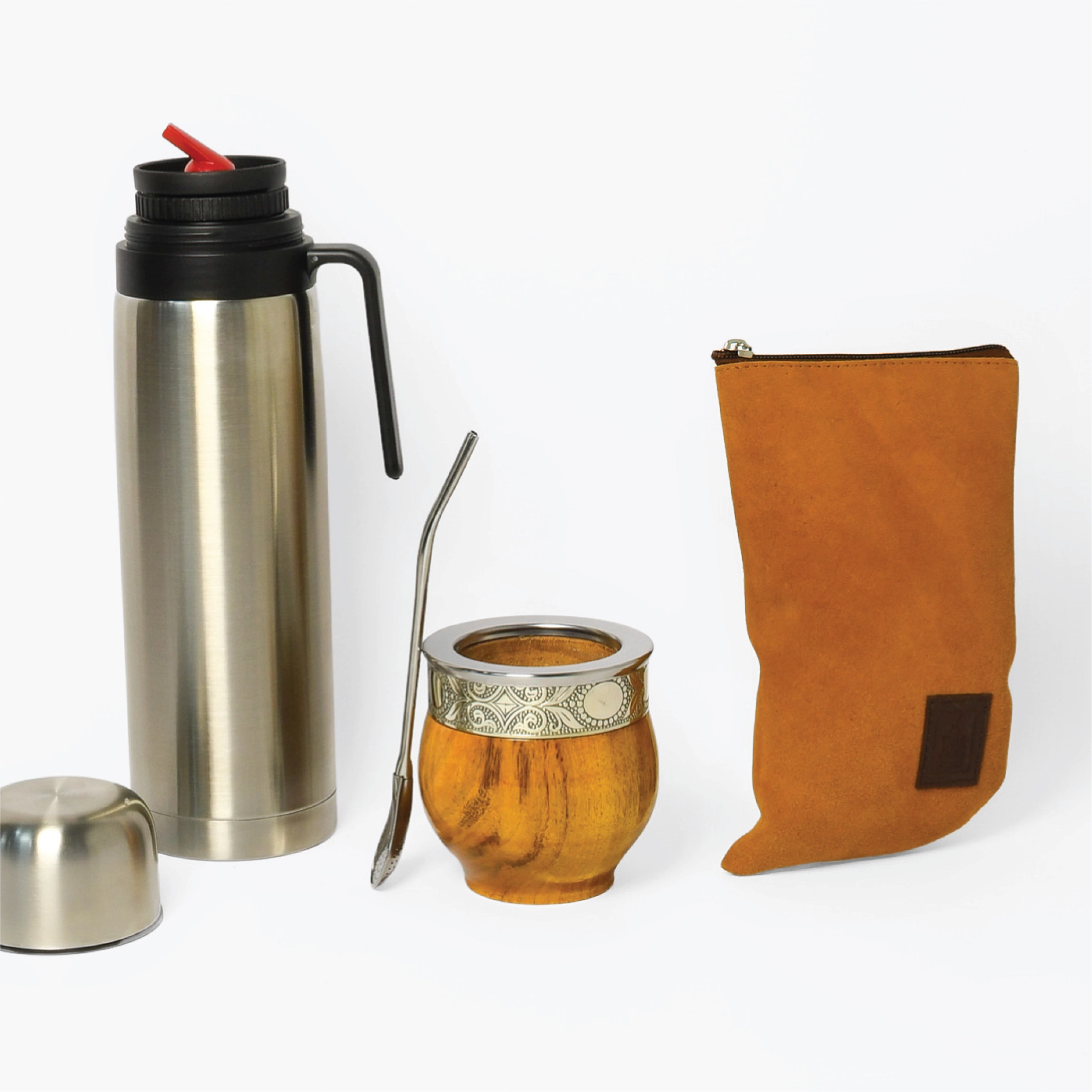 COMBO IMPERIAL COMPLETO 5: Mate Imperial de algarrobo + Bombilla + Termo + Yerbera + Grabado gratis - Imagen 6
