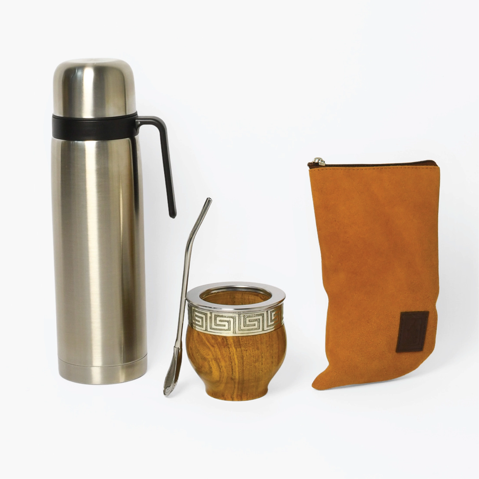 COMBO IMPERIAL COMPLETO 5: Mate Imperial de algarrobo + Bombilla + Termo + Yerbera + Grabado gratis - Imagen 8