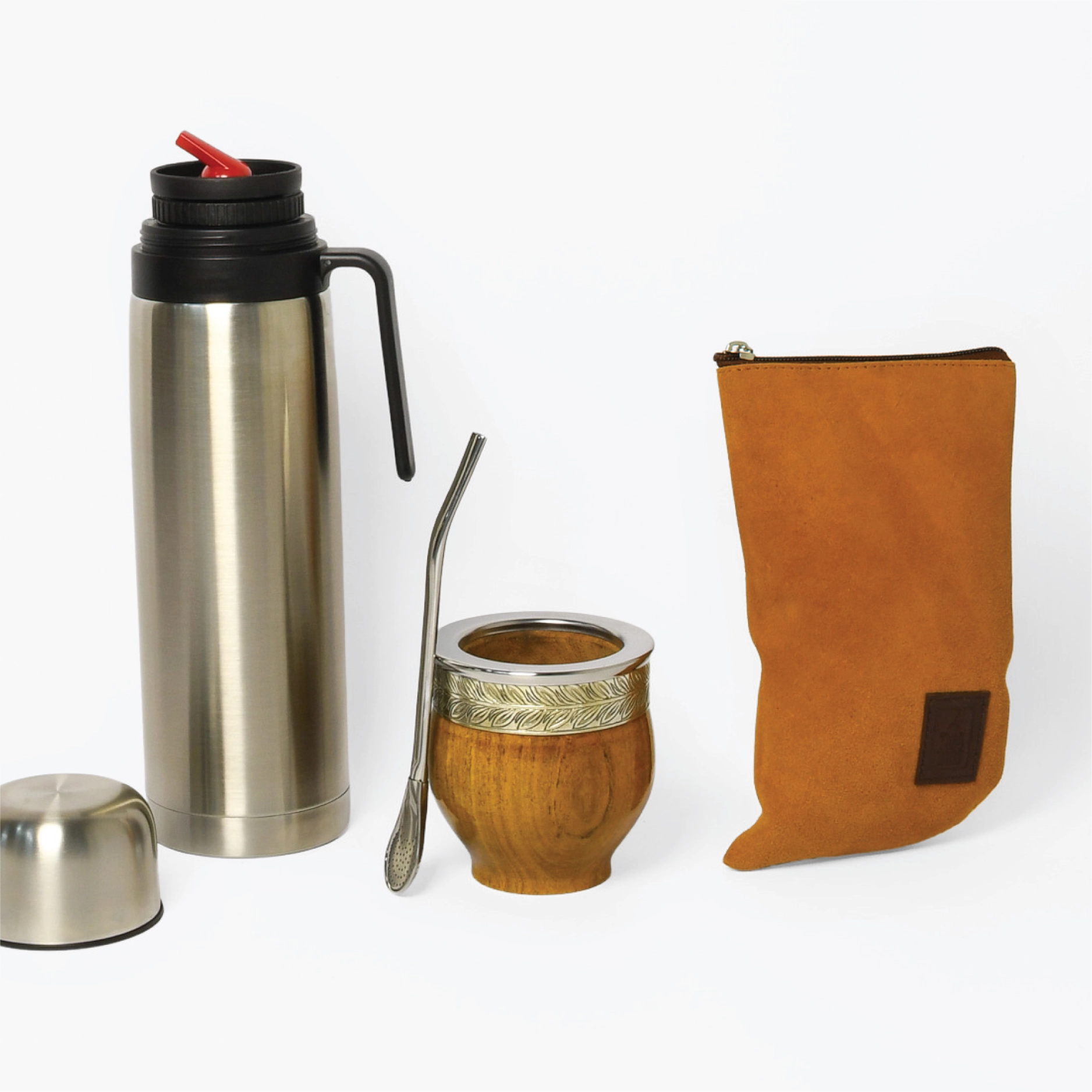 COMBO IMPERIAL COMPLETO 5: Mate Imperial de algarrobo + Bombilla + Termo + Yerbera + Grabado gratis - Imagen 12